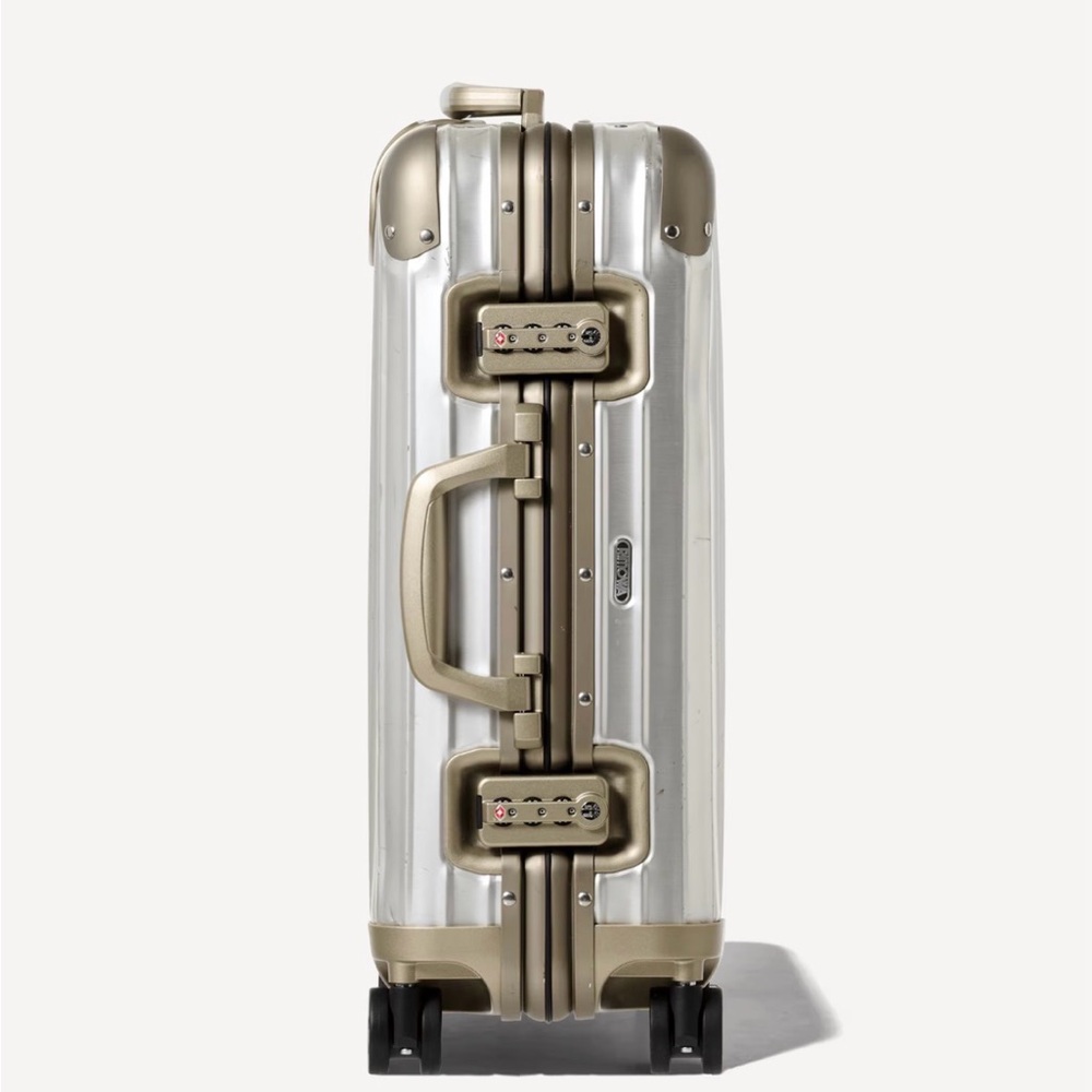 Silver and Gold Hard Shell Suitcase RIMOWA - Picture 3 of 5